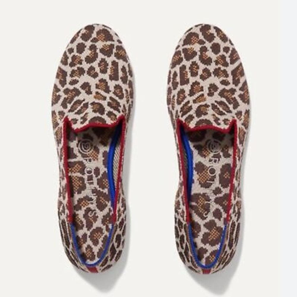 Rothy’s Retired Mocha Spot Print Loafer Size 9